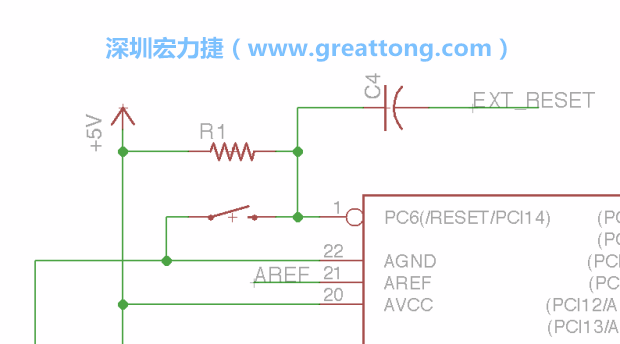 很多PCB設(shè)計者的設(shè)計不符合人體工學(xué)，他們使用很小的按鈕、不方便的元件配置和難以解讀的標簽，千萬不要變成這樣！這次我們的設(shè)計有一個大小合適的重置按鈕（reset button）和可以清楚辨認是否已經(jīng)接上電源的LED指示燈。