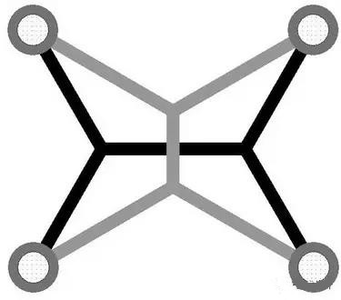 灰色Steiner樹不是最優(yōu)的，但黑色Steiner樹是最優(yōu)的。